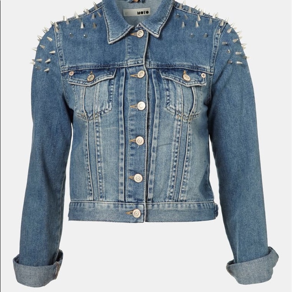 TOPSHOP studded jean jacket